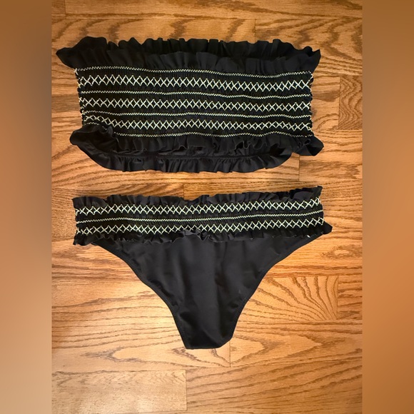 Tory Burch Black and White Ruffled Bikini Set - Picture 5 of 5